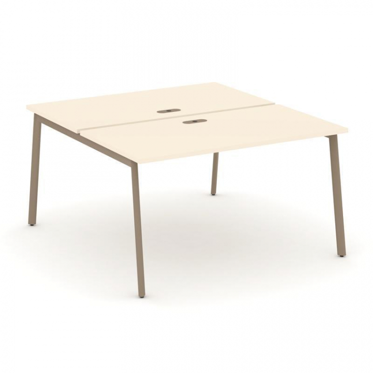 Estetica Рабочая станция 2 места ES.D.RS-2.3-LP Сатин/Металл Латте 1380*1500*750