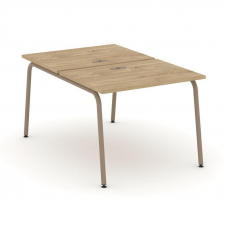 Estetica Рабочая станция 2 места ES.D.RS-2.1-LK Тиквуд Светлый/Металл Латте 980*1500*750