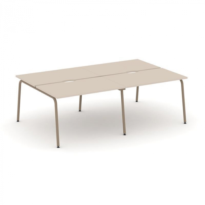 Estetica Рабочая станция 4 места ES.D.RS-4.2-VK Капучино/Металл Латте 2360*1500*750