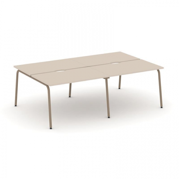 Estetica Рабочая станция 4 места ES.D.RS-4.2-VK Капучино/Металл Латте 2360*1500*750