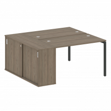 Metal System Quattro Рабочая станция с шкафом-купе на П-образном м/к 40БП.РС-СШК-1.2 Т Вяз Благородн