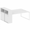 Metal System Quattro Рабочая станция с шкафом-купе на О-образном м/к 40БО.РС-СШК-2.5 Т Белый/Металл