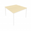 Slim Рабочая станция на металлокаркасе С.СП-4.2 Клен/Металл Белый 1180*1235*750