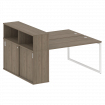 Metal System Quattro Рабочая станция с шкафом-купе на О-образном м/к 40БО.РС-СШК-2.3 Т Вяз Благородн