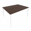Slim Рабочая станция на металлокаркасе С.СП-6.2 Венге Цаво/Металл Белый 1580*1235*750