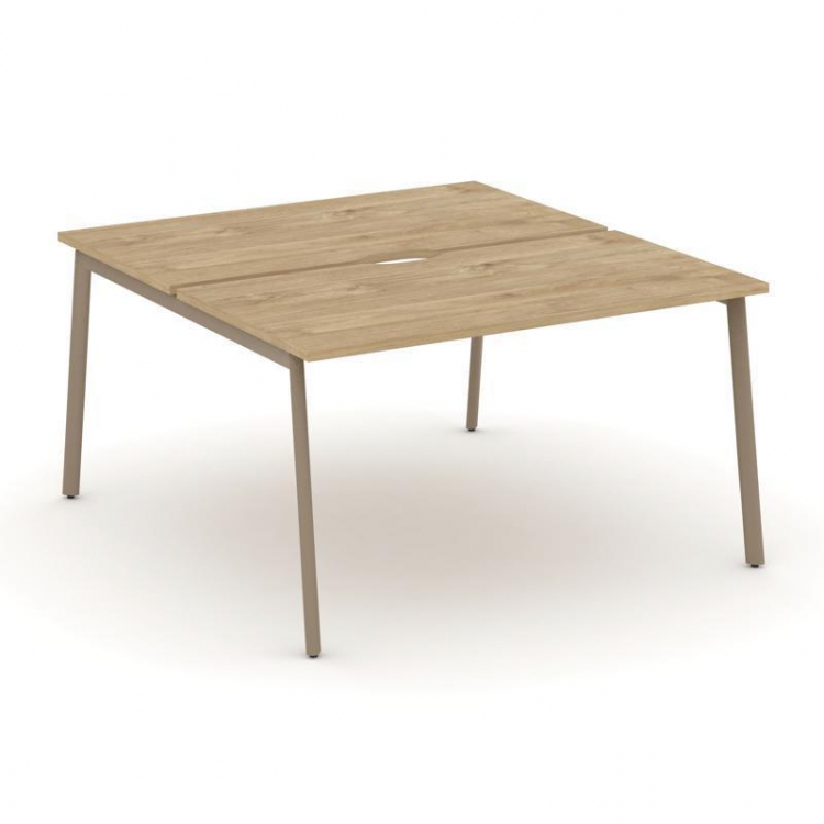 Estetica Рабочая станция 2 места ES.D.RS-2.3-VP Тиквуд Светлый/Металл Латте 1380*1500*750