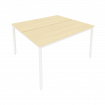 Slim Рабочая станция на металлокаркасе С.СП-5.2 Клен/Металл Белый 1380*1235*750