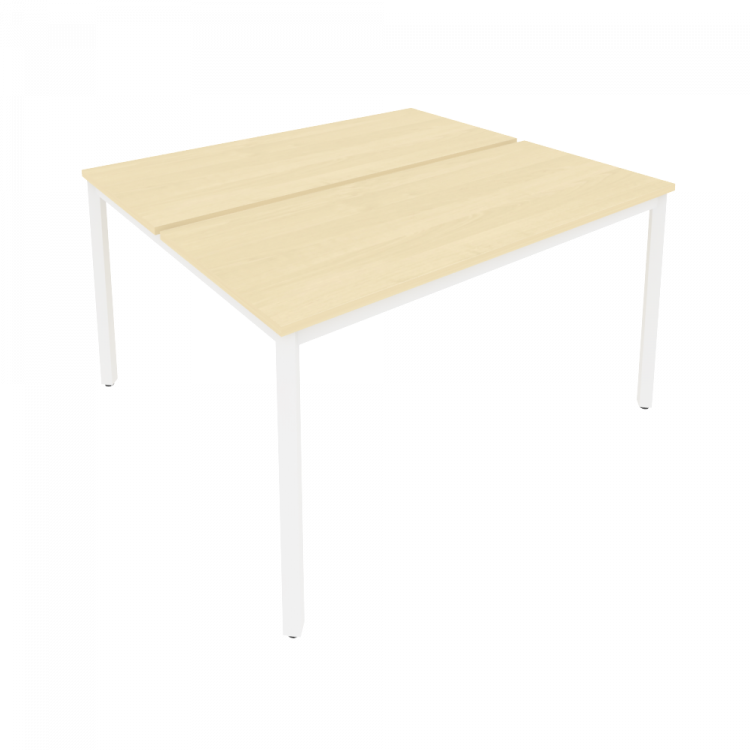 Slim Рабочая станция на металлокаркасе С.СП-5.2 Клен/Металл Белый 1380*1235*750