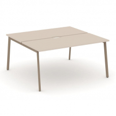 Estetica Рабочая станция 2 места ES.D.RS-2.4-VP Капучино/Металл Латте 1580*1500*750