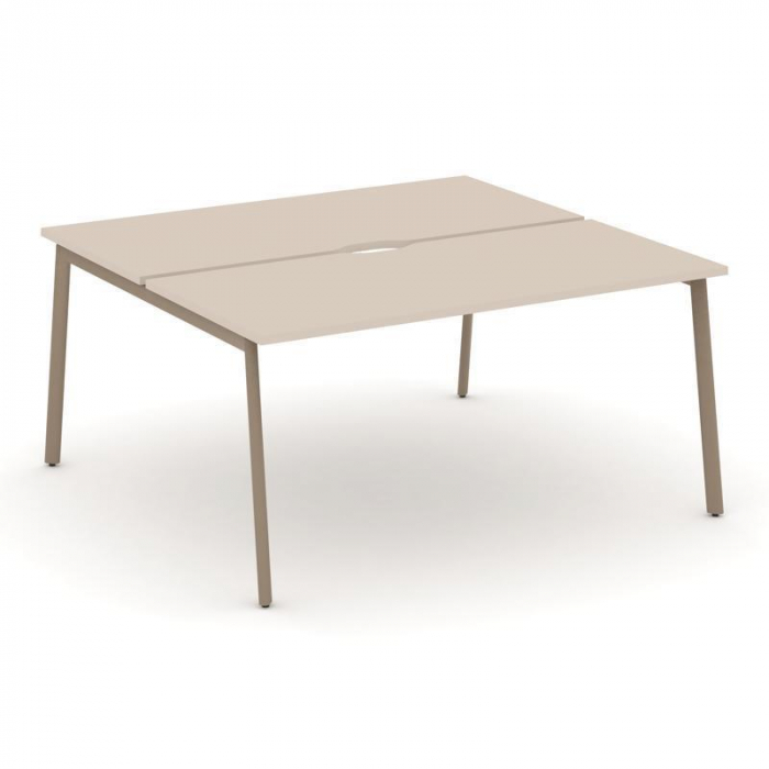 Estetica Рабочая станция 2 места ES.D.RS-2.4-VP Капучино/Металл Латте 1580*1500*750