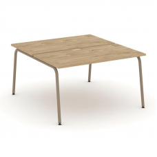 Estetica Рабочая станция 2 места ES.D.RS-2.3-VK Тиквуд Светлый/Металл Латте 1380*1500*750