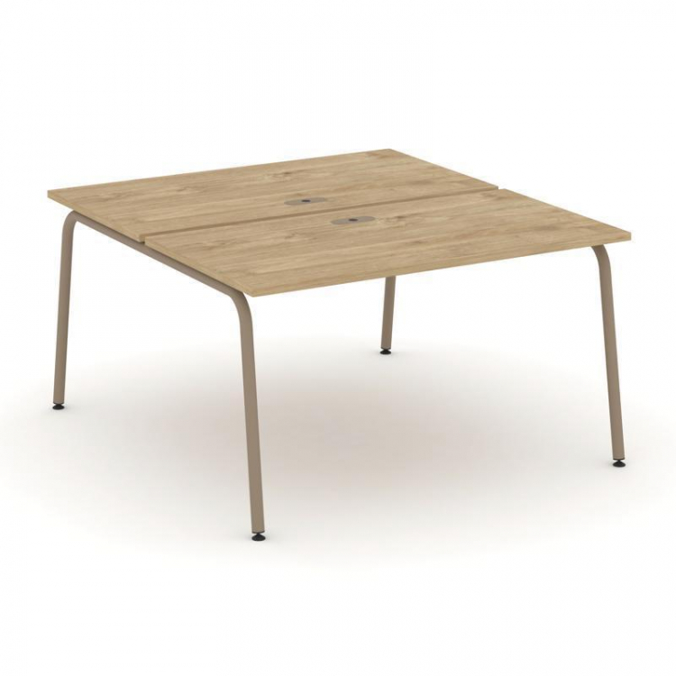 Estetica Рабочая станция 2 места ES.D.RS-2.3-LK Тиквуд Светлый/Металл Латте 1380*1500*750