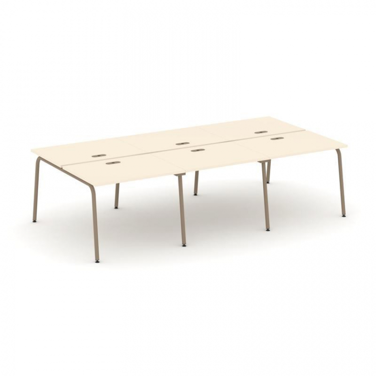 Estetica Рабочая станция 6 мест ES.D.RS-6.1-LK Сатин/Металл Латте 2940*1500*750