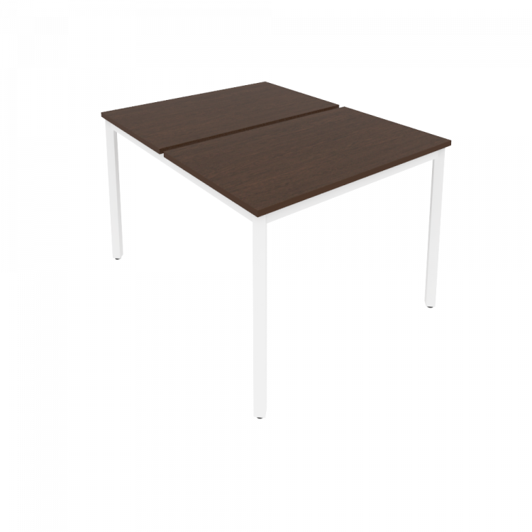 Slim Рабочая станция на металлокаркасе С.СП-3.2 Венге Цаво/Металл Белый 980*1235*750