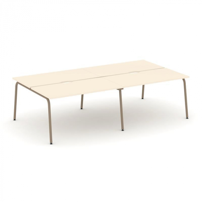 Estetica Рабочая станция 4 места ES.D.RS-4.3-VK Сатин/Металл Латте 2760*1500*750