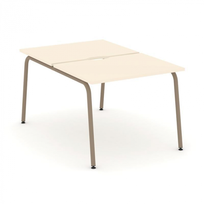 Estetica Рабочая станция 2 места ES.D.RS-2.1-VK Сатин/Металл Латте 980*1500*750