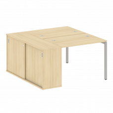 Metal System Quattro Рабочая станция с шкафом-купе на П-образном м/к 40БП.РС-СШК-1.1 Т Акация Лорка/