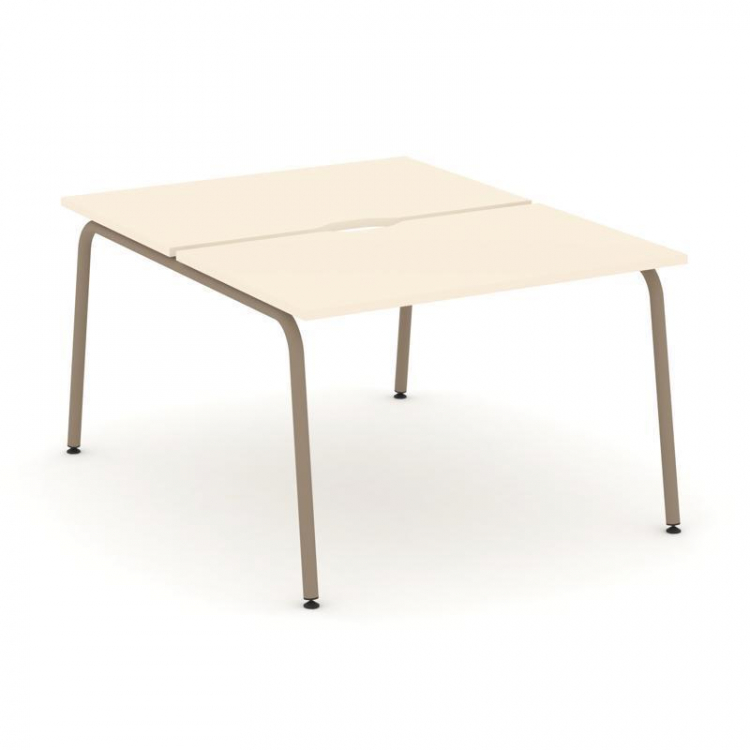 Estetica Рабочая станция 2 места ES.D.RS-2.2-VK Сатин/Металл Латте 1180*1500*750