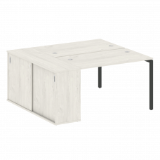 Metal System Quattro Рабочая станция с шкафом-купе на П-образном м/к 40БП.РС-СШК-1.2 Т Дуб Наварра/М