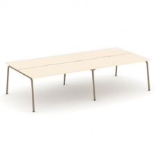 Estetica Рабочая станция 4 места ES.D.RS-4.4-VK Сатин/Металл Латте 3160*1500*750