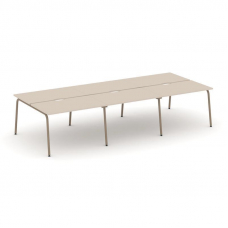 Estetica Рабочая станция 6 мест ES.D.RS-6.2-VK Капучино/Металл Латте 3540*1500*750