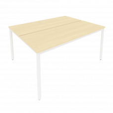 Slim Рабочая станция на металлокаркасе С.СП-6.2 Клен/Металл Белый 1580*1235*750