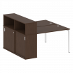 Metal System Quattro Рабочая станция с шкафом-купе на П-образном м/к 40БП.РС-СШК-2.2 Т Венге Цаво/Ме