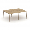 Estetica Рабочая станция 4 места ES.D.RS-4.1-LK Тиквуд Светлый/Металл Латте 1960*1500*750