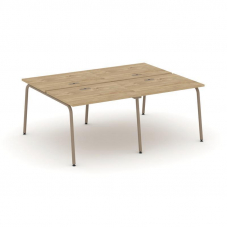 Estetica Рабочая станция 4 места ES.D.RS-4.1-LK Тиквуд Светлый/Металл Латте 1960*1500*750