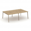 Estetica Рабочая станция 4 места ES.D.RS-4.2-LP Тиквуд Светлый/Металл Латте 2360*1500*750