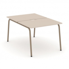 Estetica Рабочая станция 2 места ES.D.RS-2.1-VK Капучино/Металл Латте 980*1500*750