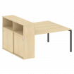 Metal System Quattro Рабочая станция с шкафом-купе на П-образном м/к 40БП.РС-СШК-2.3 Т Акация Лорка/