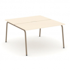 Estetica Рабочая станция 2 места ES.D.RS-2.3-VK Сатин/Металл Латте 1380*1500*750