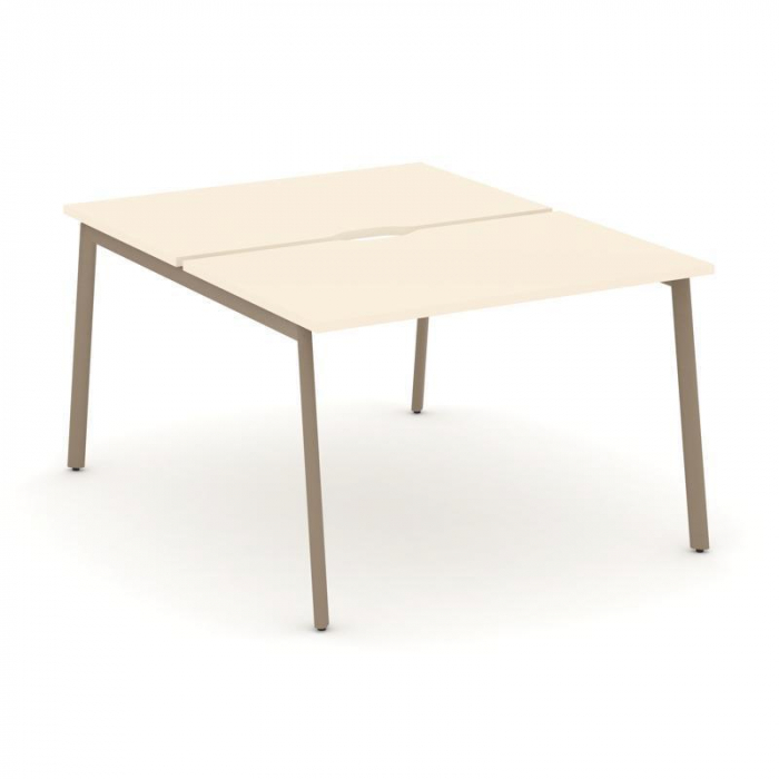 Estetica Рабочая станция 2 места ES.D.RS-2.2-VP Сатин/Металл Латте 1180*1500*750