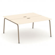 Estetica Рабочая станция 2 места ES.D.RS-2.4-LK Сатин/Металл Латте 1580*1500*750