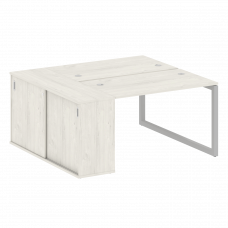 Metal System Quattro Рабочая станция с шкафом-купе на О-образном м/к 50БО.РС-СШК-1.2 Т Дуб Наварра/М