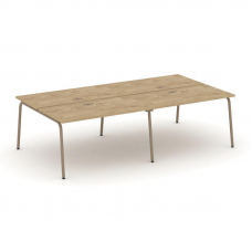 Estetica Рабочая станция 4 места ES.D.RS-4.3-LK Тиквуд Светлый/Металл Латте 2760*1500*750