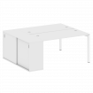 Metal System Quattro Рабочая станция с шкафом-купе на П-образном м/к 50БП.РС-СШК-1.3 Т Белый/Металл