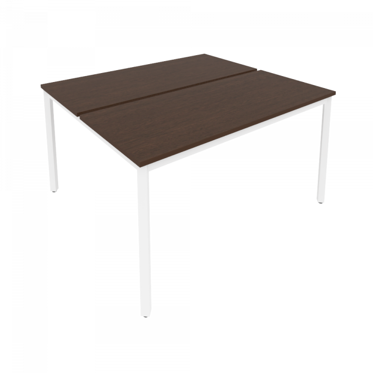 Slim Рабочая станция на металлокаркасе С.СП-5.2 Венге Цаво/Металл Белый 1380*1235*750