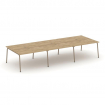Estetica Рабочая станция 6 мест ES.D.RS-6.3-LK Тиквуд Светлый/Металл Латте 4140*1500*750