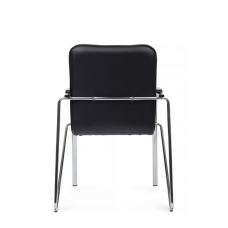 Стул Самба с деревянными подлокотниками SMB-02H Хром гальв. Черный