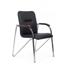 Стул Самба с деревянными подлокотниками SMB-02H Хром гальв. Черный