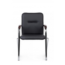 Стул Самба с деревянными подлокотниками SMB-02H Хром гальв. Черный