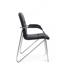 Стул Самба с пластиковыми подлокотниками SMB-03H Хром гальв. Черный