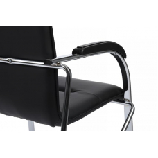 Стул Самба с пластиковыми подлокотниками SMB-03H Хром гальв. Черный
