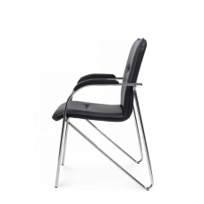 Стул Самба с пластиковыми подлокотниками SMB-03H Хром гальв. Черный