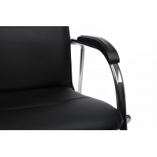Стул Самба с пластиковыми подлокотниками SMB-03H Хром гальв. Черный