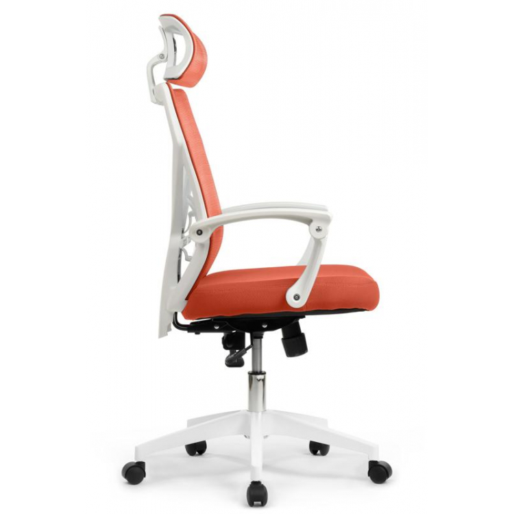 Кресло Oliver RCH W-203AC Белый пластик/Оранжевый