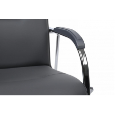 Стул Самба с пластиковыми подлокотниками SMB-03H Хром гальв. Серый