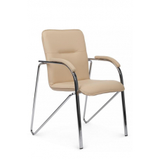 Стул Самба с мягкими подлокотниками SMB-01H Хром гальв. Бежевый